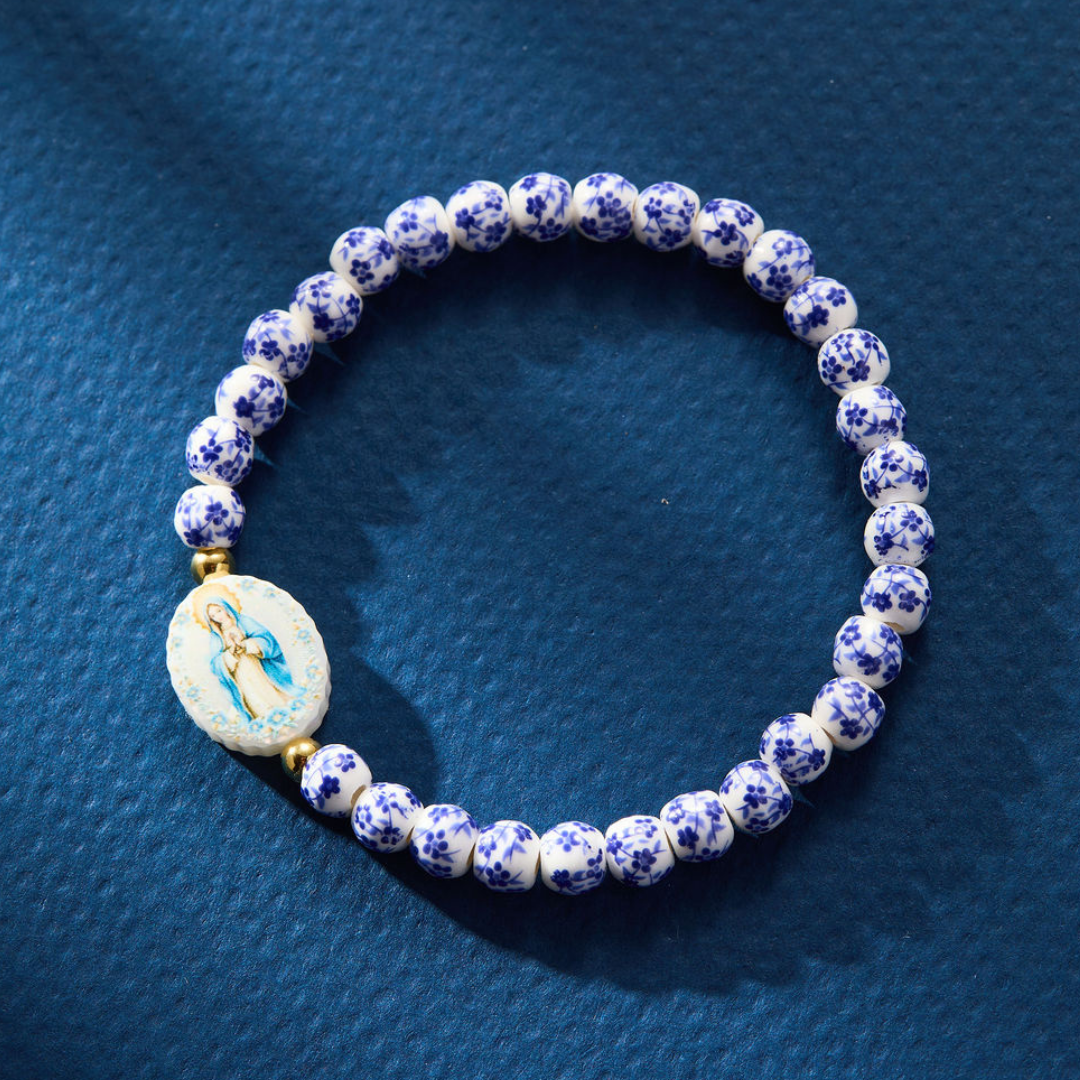 Miraculous Mary Porcelain Bracelet | Lourdes Water – www Miraculous Mary Porcelain Bracelet | Lourdes Water – www