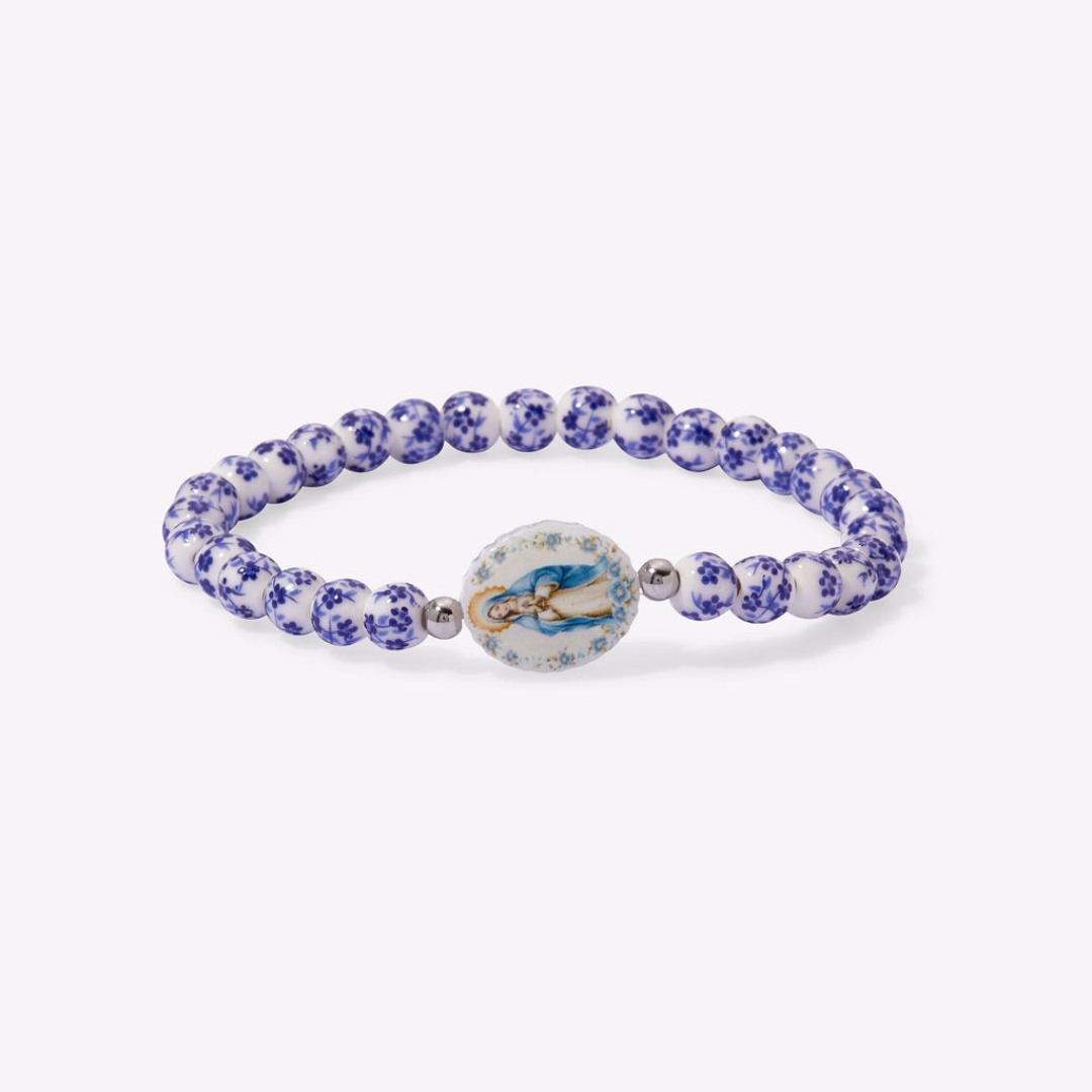Miraculous Mary Porcelain Bracelet | Lourdes Water – www Miraculous Mary Porcelain Bracelet | Lourdes Water – www