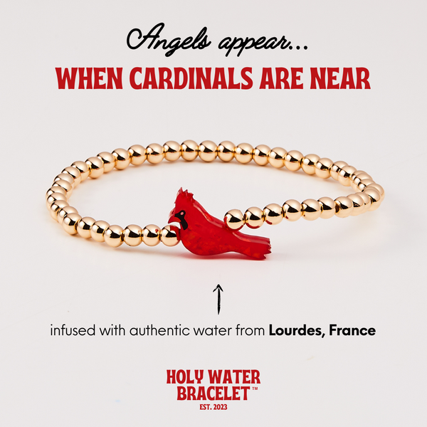HOLY WATER RED CARDINAL BRACELET www.holywaterbracelet