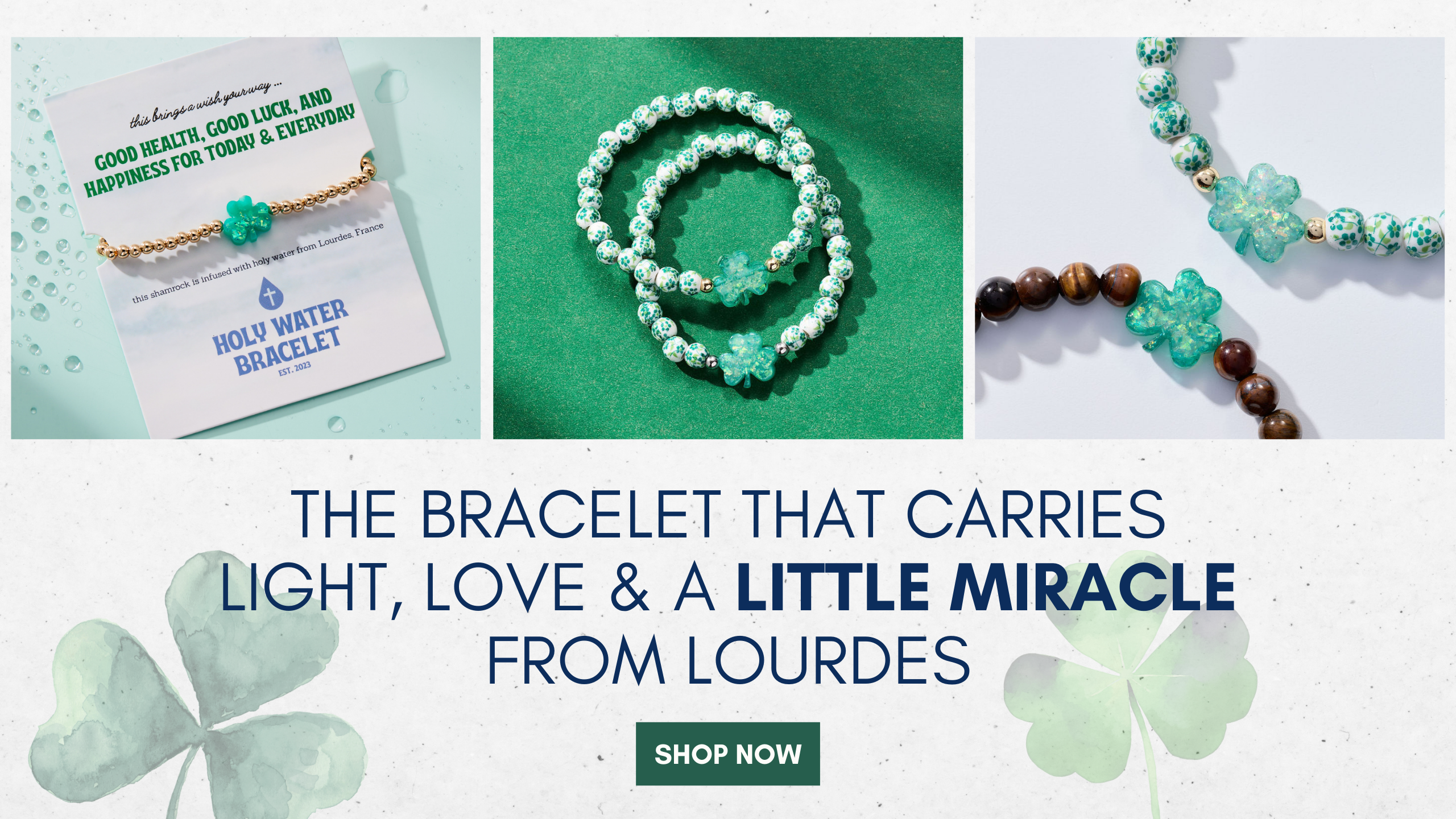 The Original Holy Water Bracelet -
Infused with Authentic Water from Lourdes, France